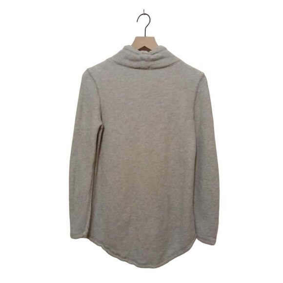 J. Crew Factory Gray Cowl Neck Long Sleeve Hi-Lo Sweatshirt Sz S - Picture 5 of 8